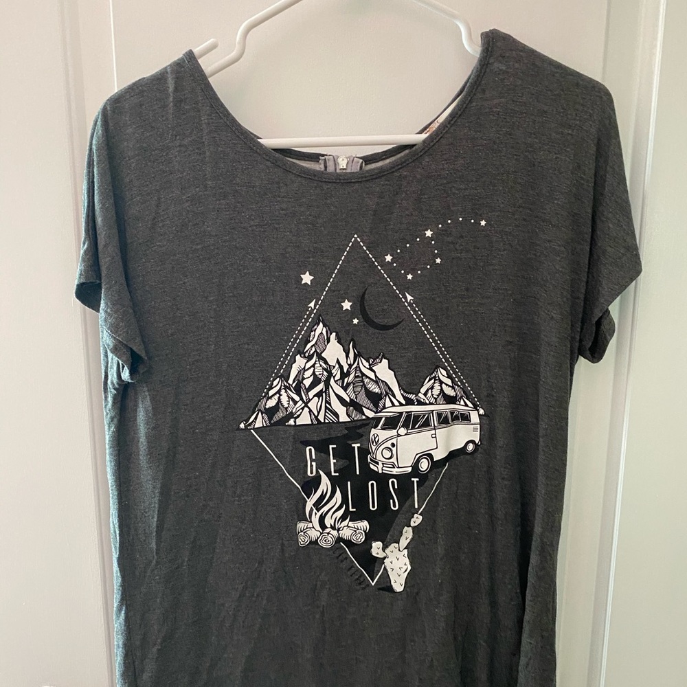 MISIA zipper back “get lost”  tee